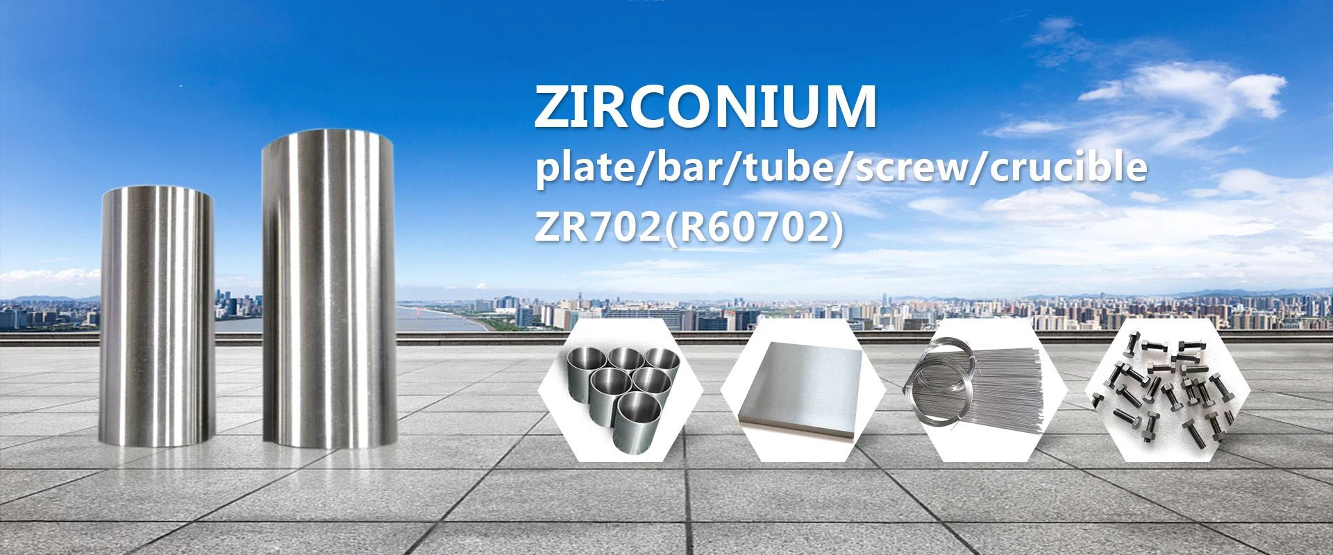 Zirconium plate bartube screw crucible